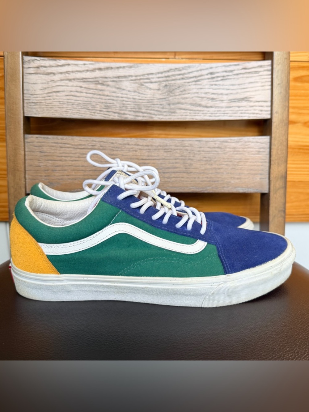 VANS Old Skool Yacht Club Vibrant blue, green, yellow Retro, Shoes 11.5 for men